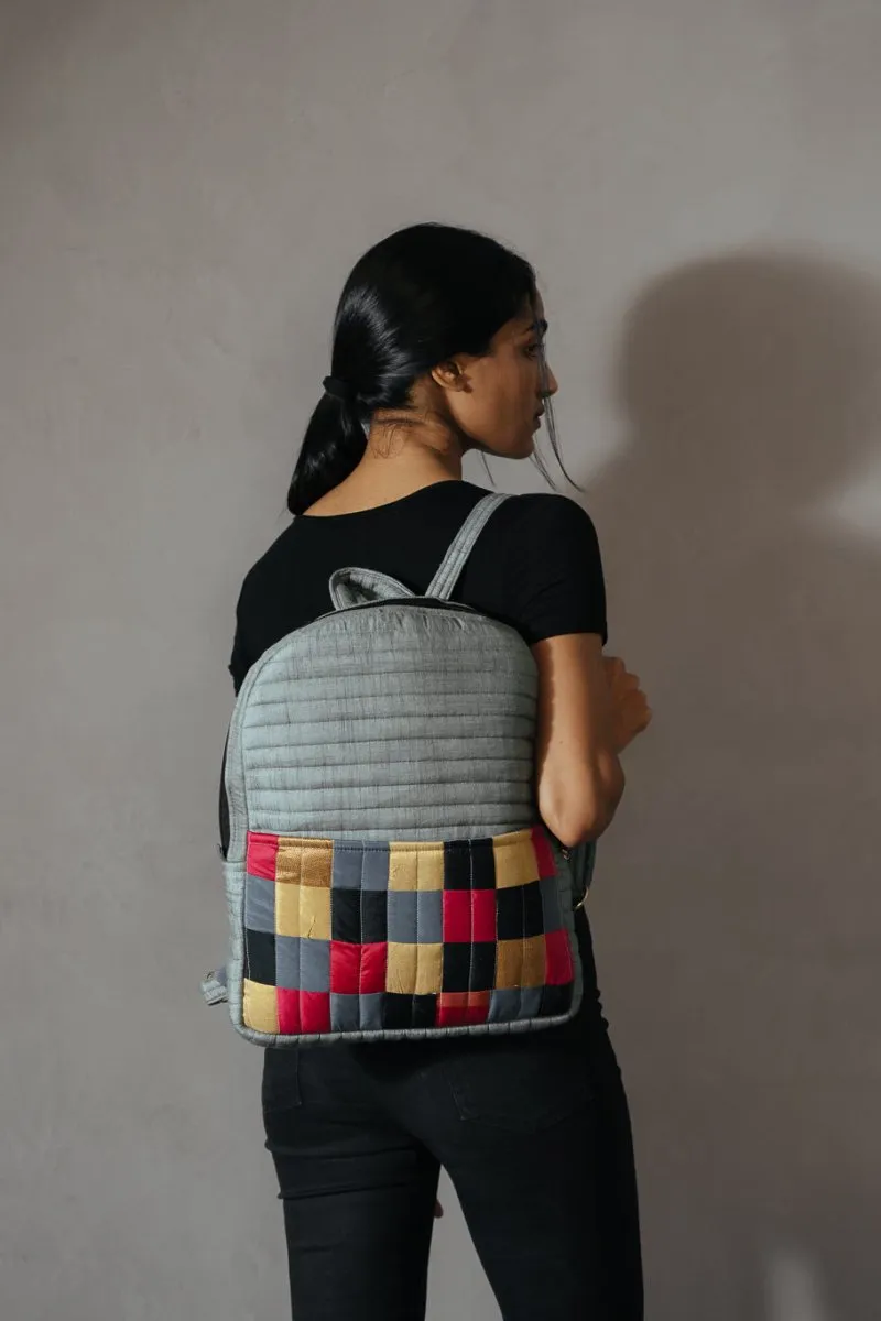 Kaushiki Petite Silk Patchwork Backpack