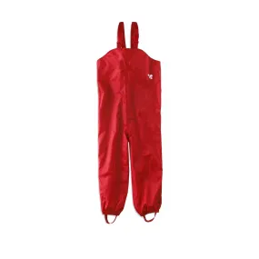 Kids' Waterproof Dungarees (Red)