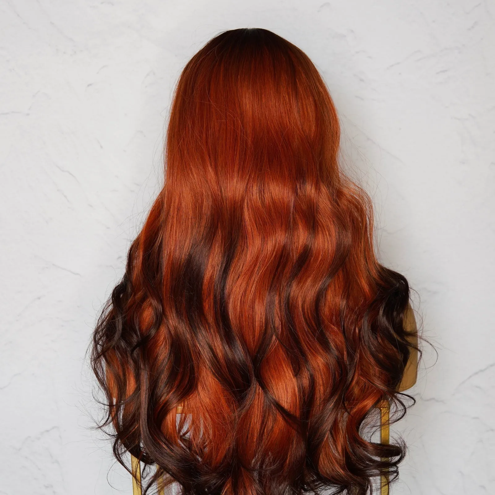 KINSLEY Ombre Red Fringe Wig