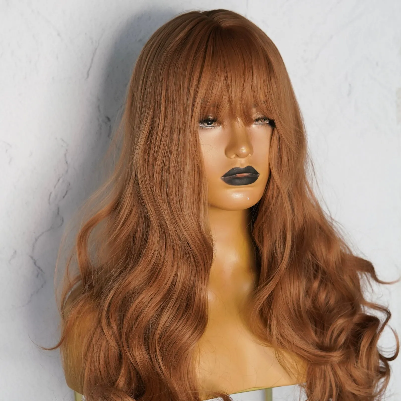 LAUREN Caramel Brown Fringe Wig