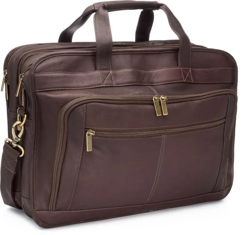 Leather Oversized Laptop Briefcase