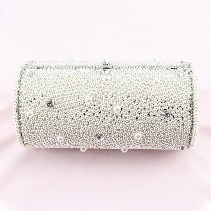 Luxy Moon Exquisite Cylinder Pearl Wedding Party Bag