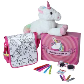 Magical Unicorn Gift Set with 15" Plush Stuffed Unicorn, Pink Sunglasses, Unicorn Purse