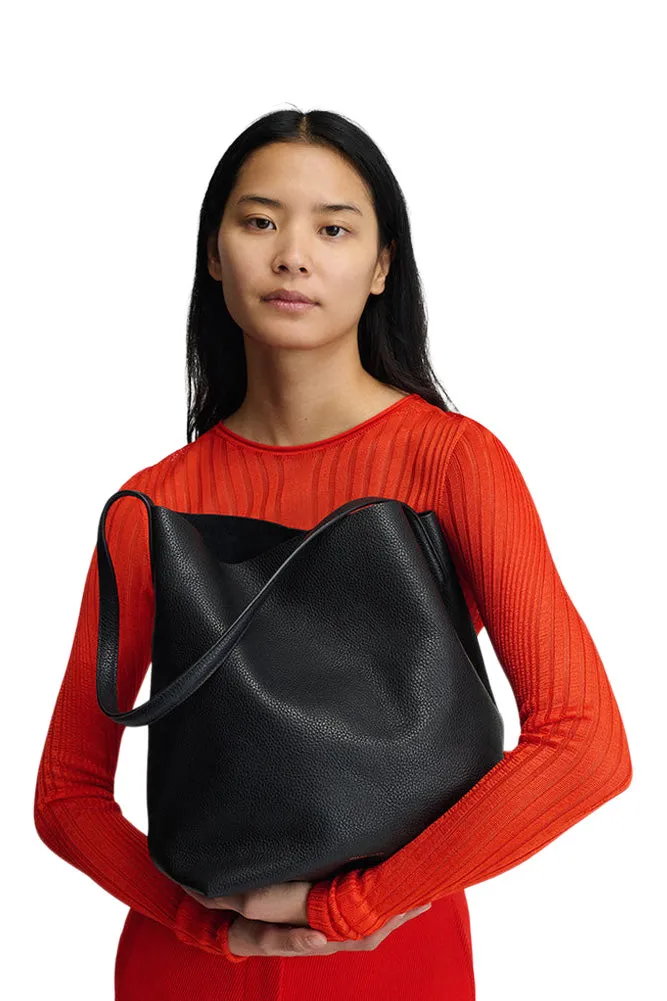 Mansur Gavriel Everyday Cabas Bag in Black Leather