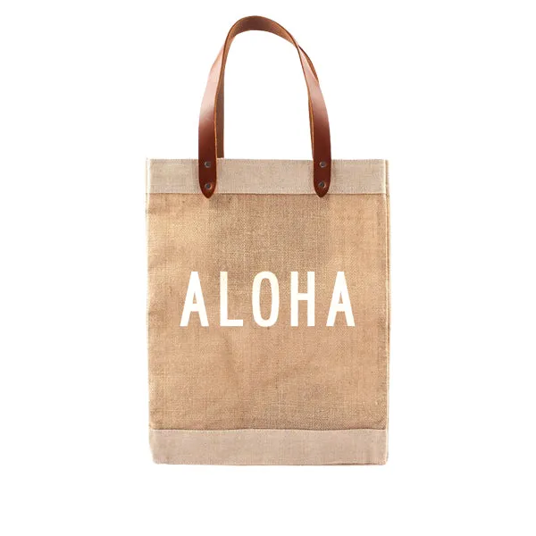 Market Tote  Aloha (White Lettering)