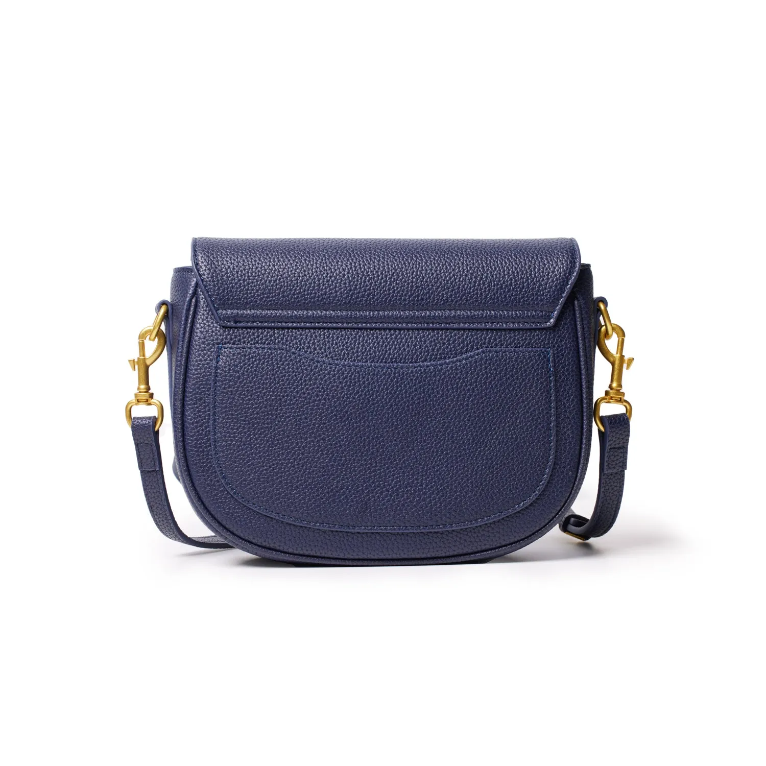 MEDIUM PEBBLE SHOULDER BAG - NAVY