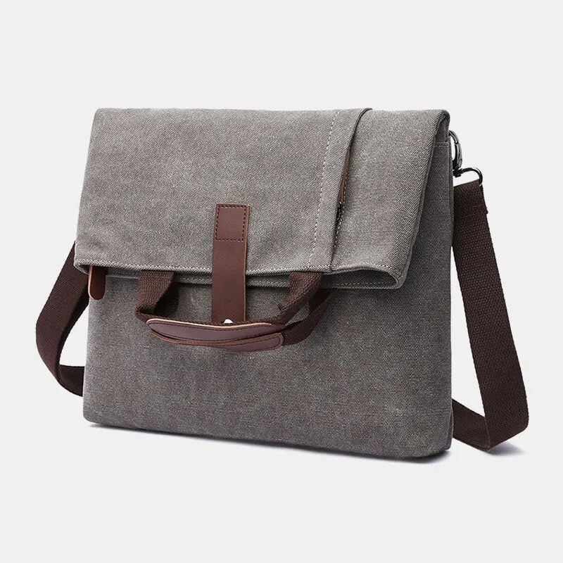 Men Canvas Anti-theft Water-Resistant Vintage Messenger Bag Shoulder Crossbody Handbag