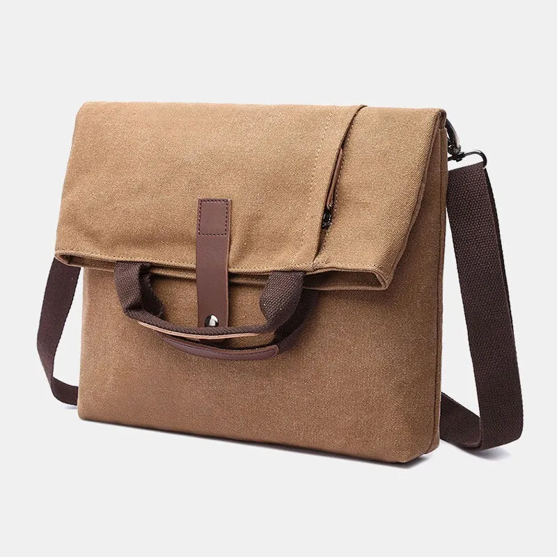 Men Canvas Anti-theft Water-Resistant Vintage Messenger Bag Shoulder Crossbody Handbag