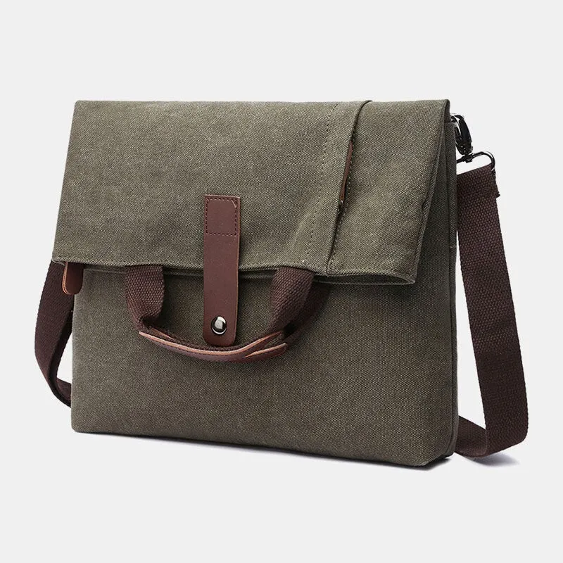 Men Canvas Anti-theft Water-Resistant Vintage Messenger Bag Shoulder Crossbody Handbag