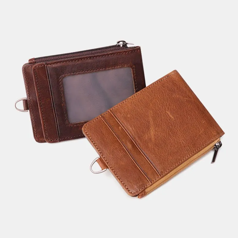 Men Genuine Leather Casual Anti-Theft RFID Blocking Wallet Card Holder