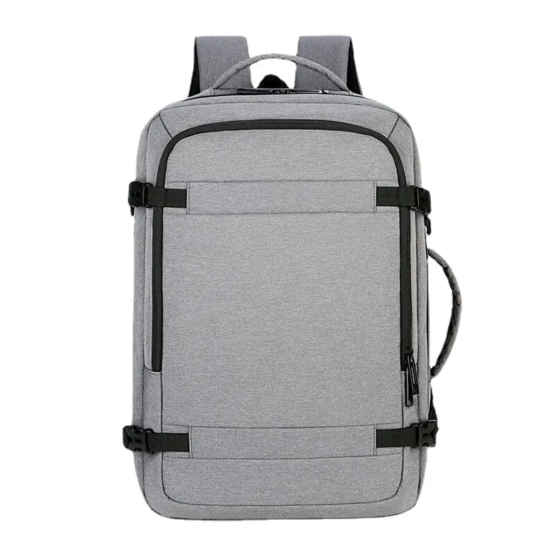 Men Polyester 15.6 Inch USB Charging Anti theft Business Laptop Bag Backpack