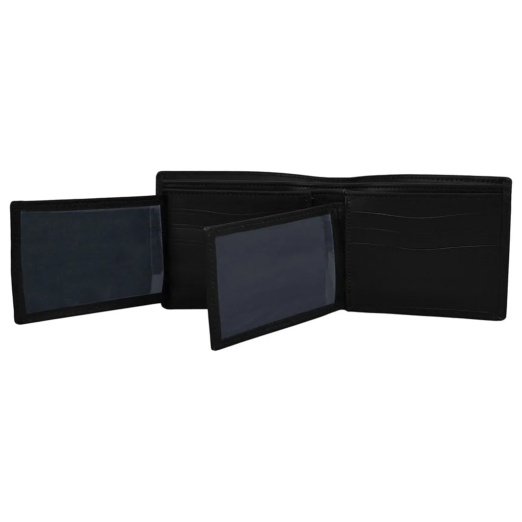 Minimalist Business Leather Wallet Black