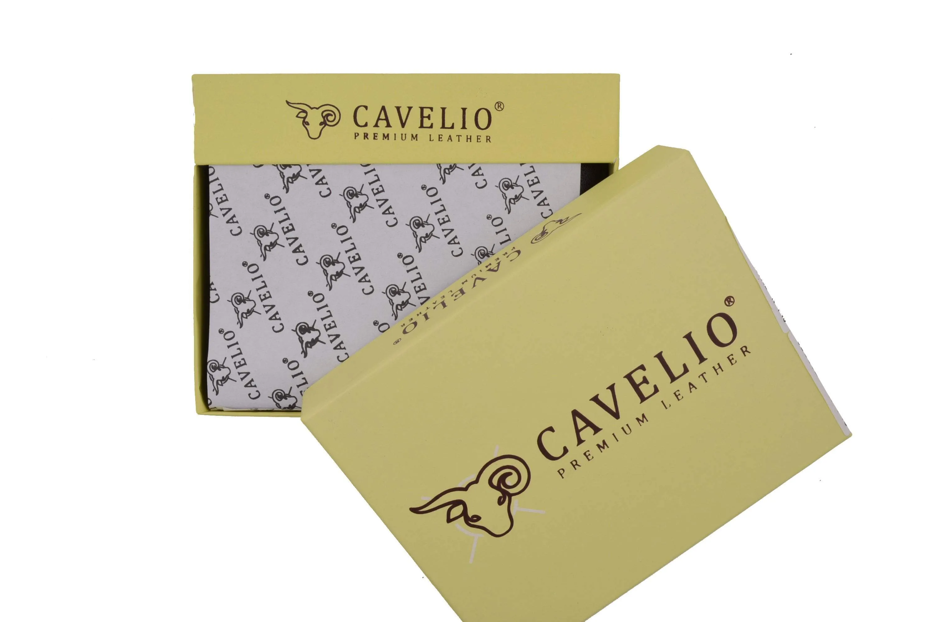 New Cavelio High Quality Mens Genuine Leather Flap Up ID Card Holder Bifold Wallet 730053 (C)