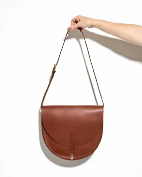 NEW MOON Saddle Bag by Byrd Studio - Chestnut Brown Leather