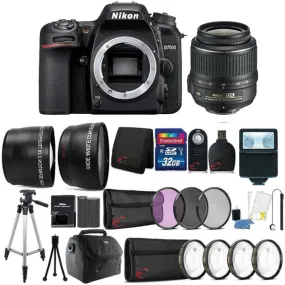 Nikon D7500 20.9MP DX-Format CMOS Sensor Digital SLR Camera   AF-P VR 18-55mm Lens with Top Accessory Bundle