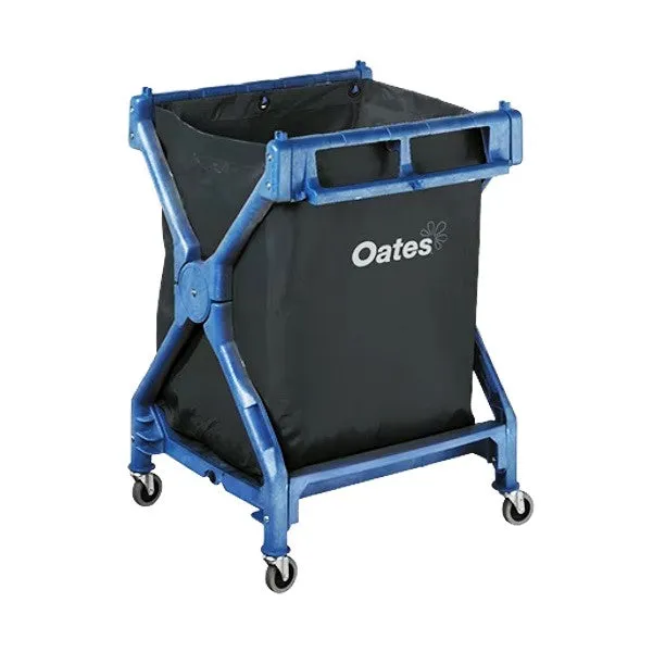 Oates Janitor Scissor Trolley Plastic Frame with Bag