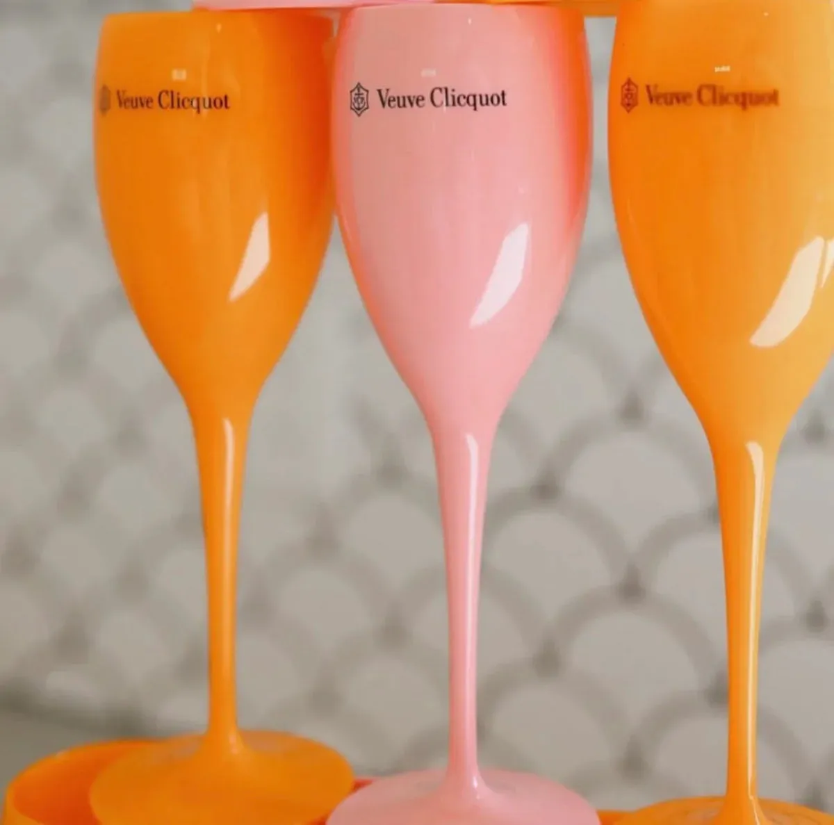 Orange Champagne Flute