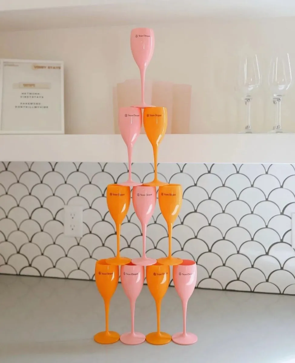 Orange Champagne Flute