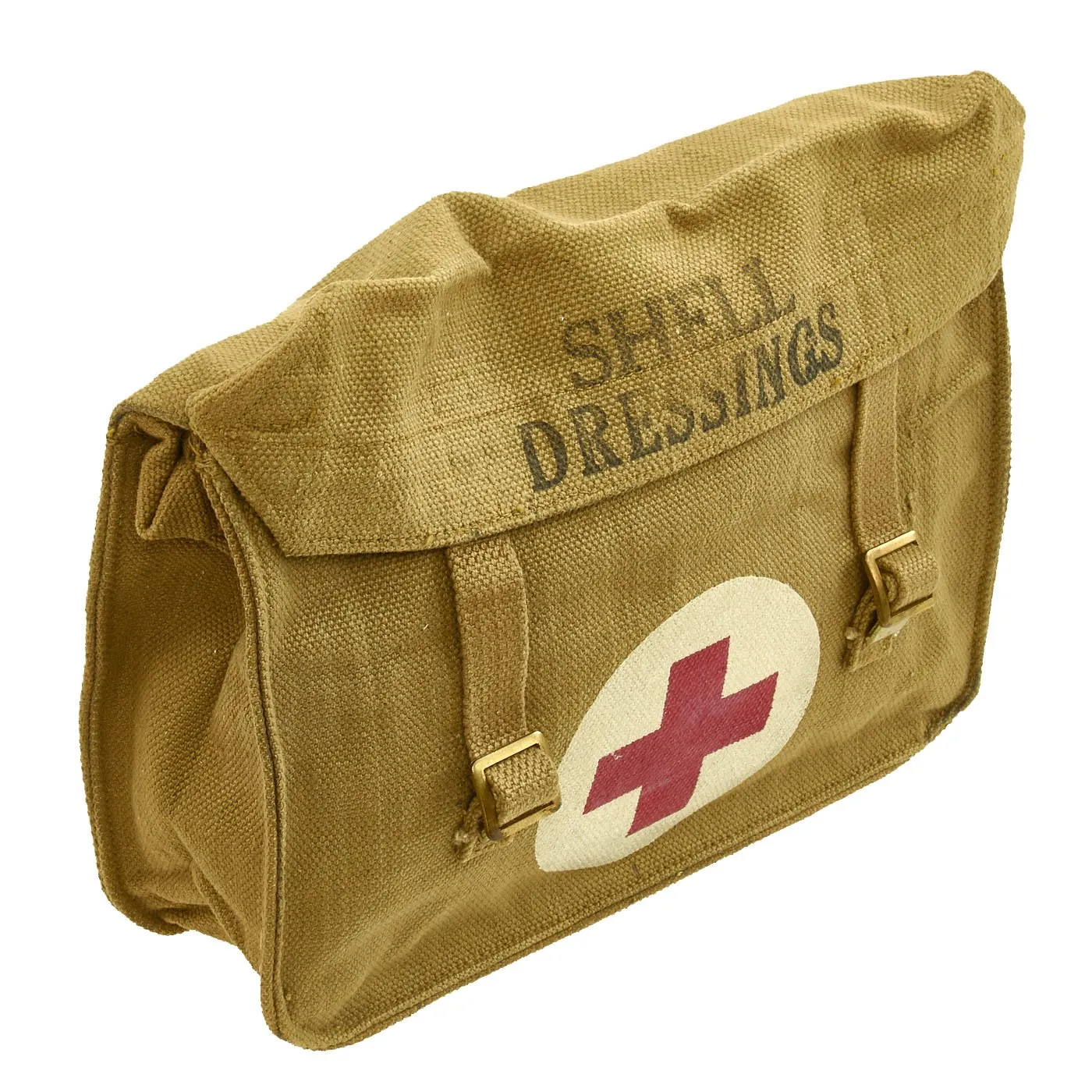 Original British WWII Pattern 1937 Medic Shoulder Bag for Shell Dressings by B. Ltd. - dated 1942