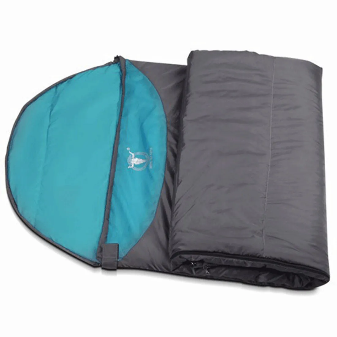 Outdoor Camping Envelope Sleeping Bag Thermal Tent Hiking Winter Single - green