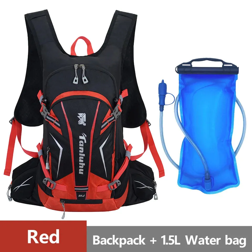 Outdoor Sport Cycling Backpack Man Women Waterproof Breathable Hiking Mountaineering Water Bottle Bag Helmet Pocket Backpack