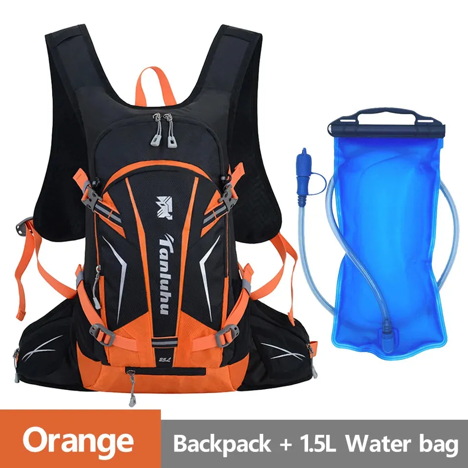 Outdoor Sport Cycling Backpack Man Women Waterproof Breathable Hiking Mountaineering Water Bottle Bag Helmet Pocket Backpack