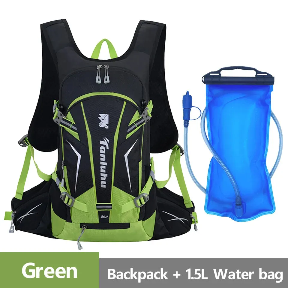 Outdoor Sport Cycling Backpack Man Women Waterproof Breathable Hiking Mountaineering Water Bottle Bag Helmet Pocket Backpack