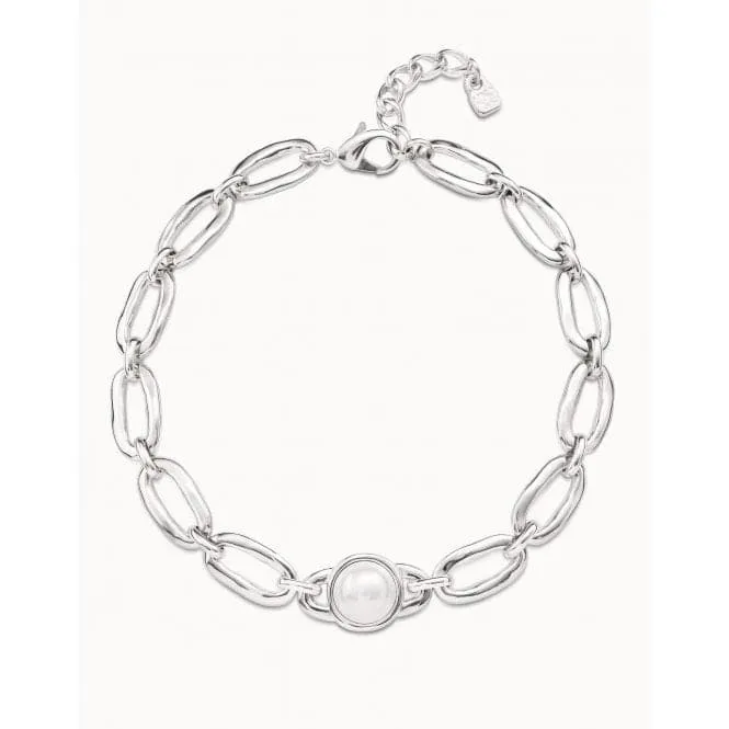 Ovni White Metal Pearl Shell Necklace