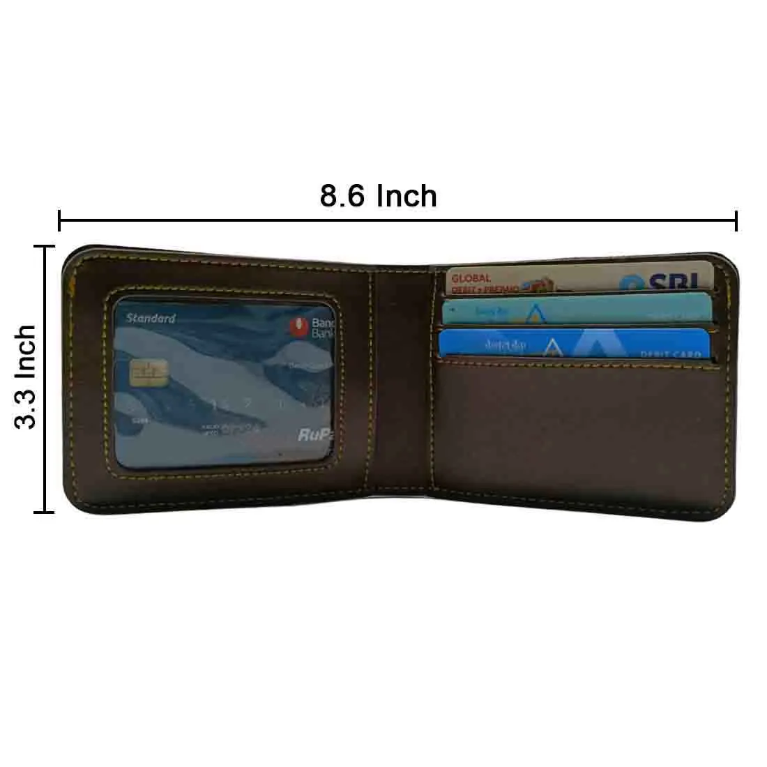 Personalized Mens Wallet With Name Printed for Gents Purse