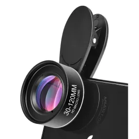 Phone Camera Lens 30-120mm Macro Lens Long Distance 4K HD Mobile Phones Accessories Lens CPL Star Filter for iPhone X Smartphone