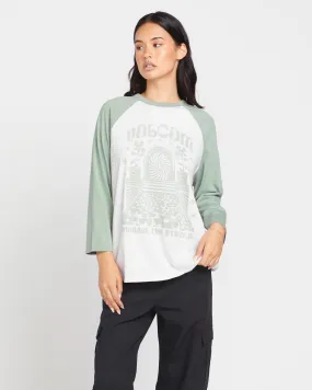 Pitch It To Me Long Sleeve Tee - Sea Glass