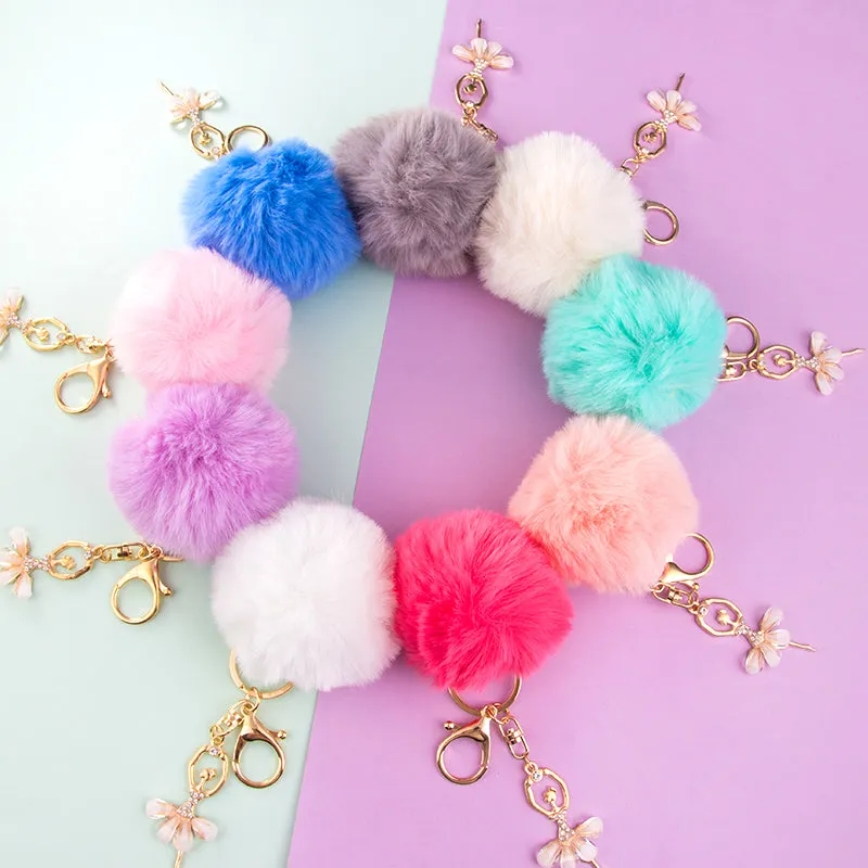 Pom Pom Charm Keychain