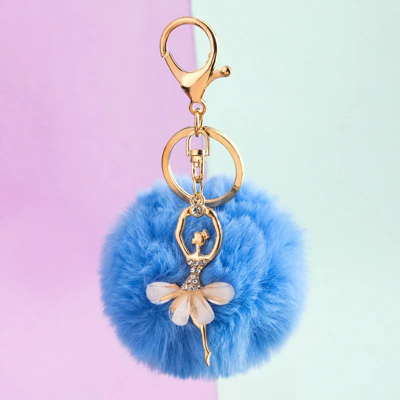 Pom Pom Charm Keychain