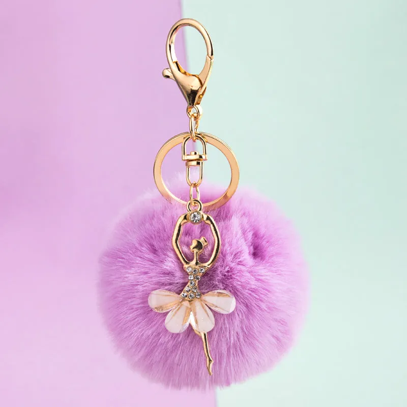 Pom Pom Charm Keychain