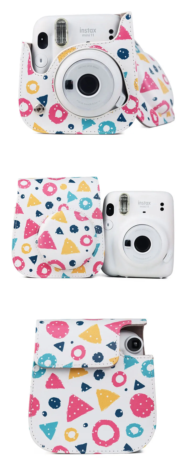 PU Leather Painted Protective Cover for Fujifilm Instax Mini11/9/8 Camera Bag