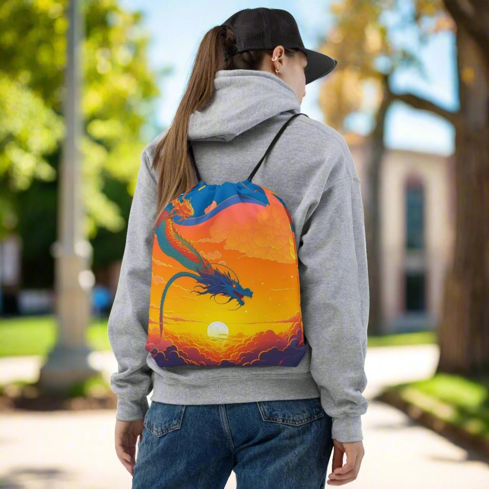 "Sunset Dragon" Drawstring bag