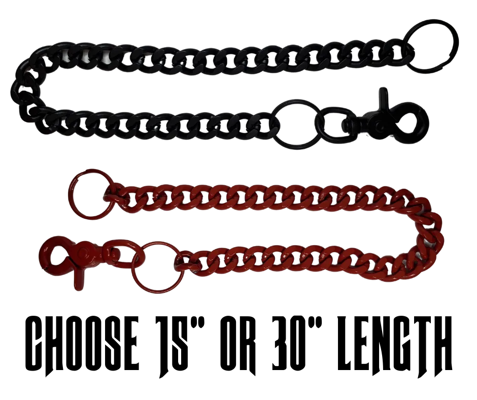 "The Dresser" Powder Coated Wallet Chain 15" or 30"