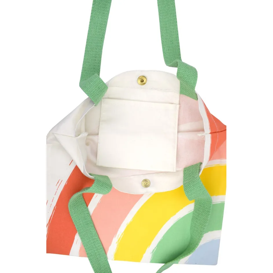 Rainbow Market Canvas Tote Bag