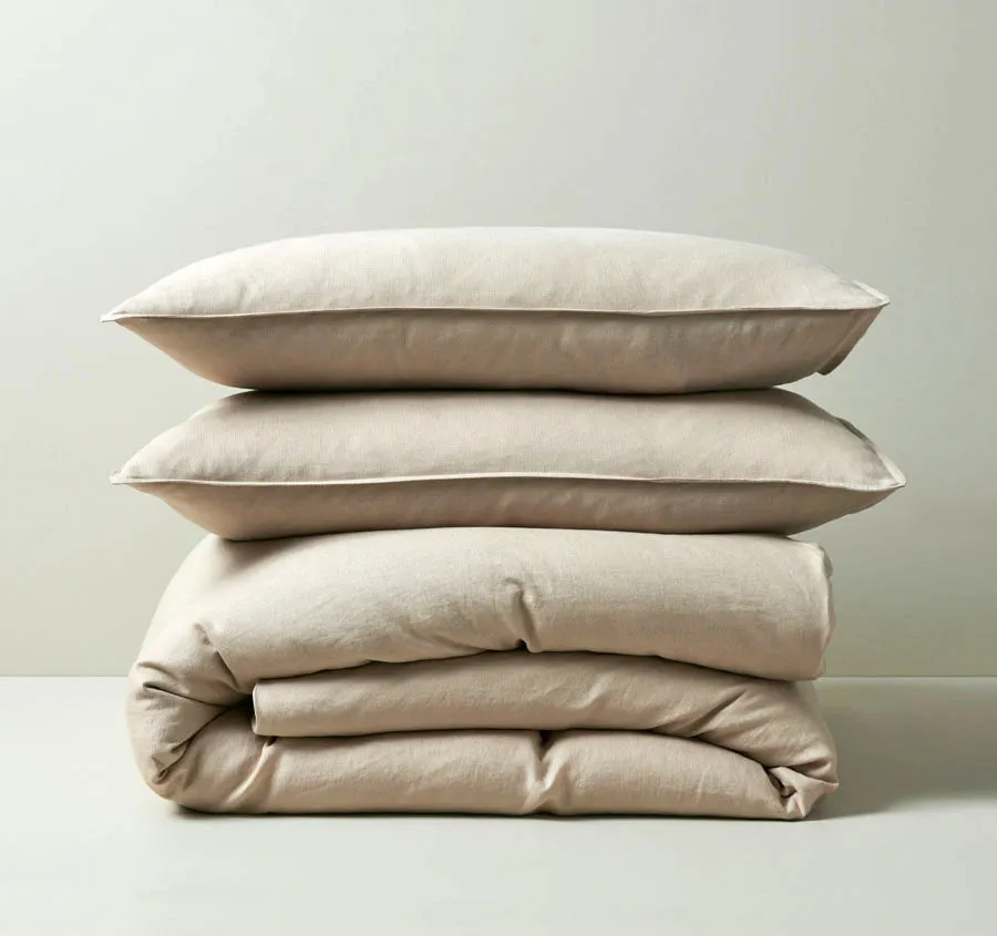 Ravello Linen Quilt Cover Range Shell