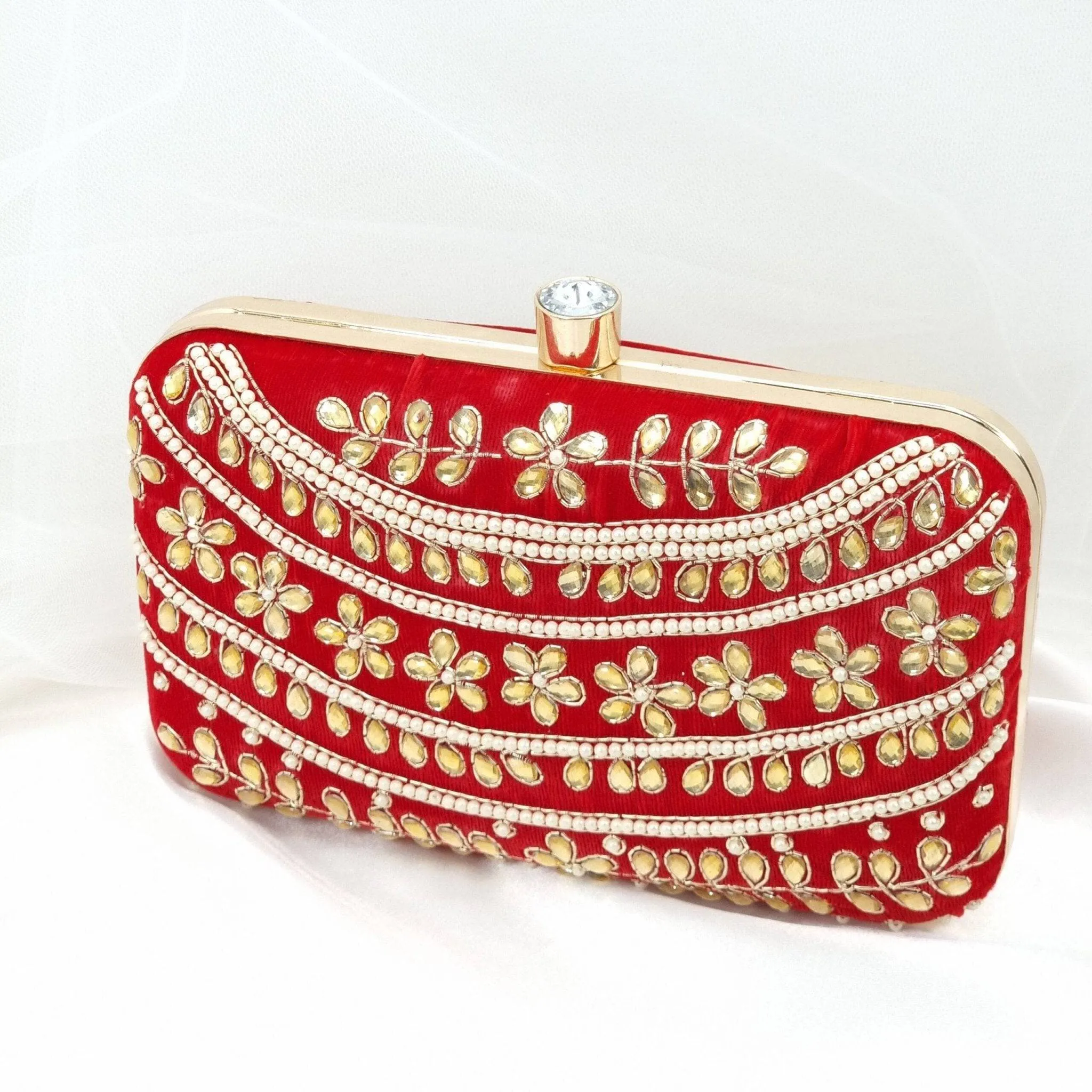 Red Gold Sahiba Bridal Clutch