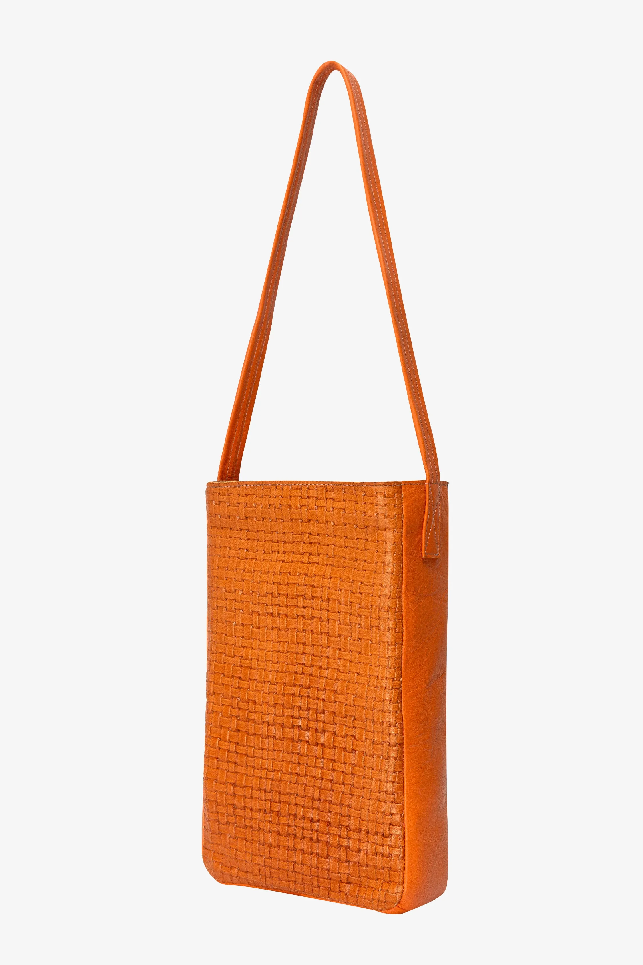 RLH3482 - Woven Leather Slim Tote