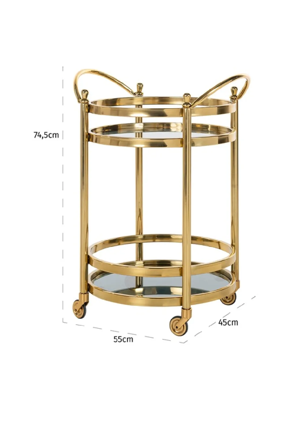 Round Gold Trolley | OROA Hendricks