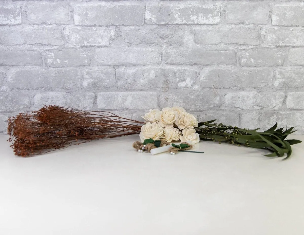 Rustic Chic Boutonniere (Set of 3)*