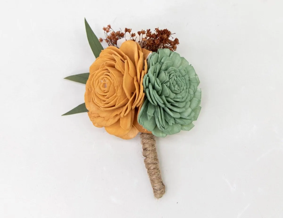 Rustic Chic Boutonniere (Set of 3)*