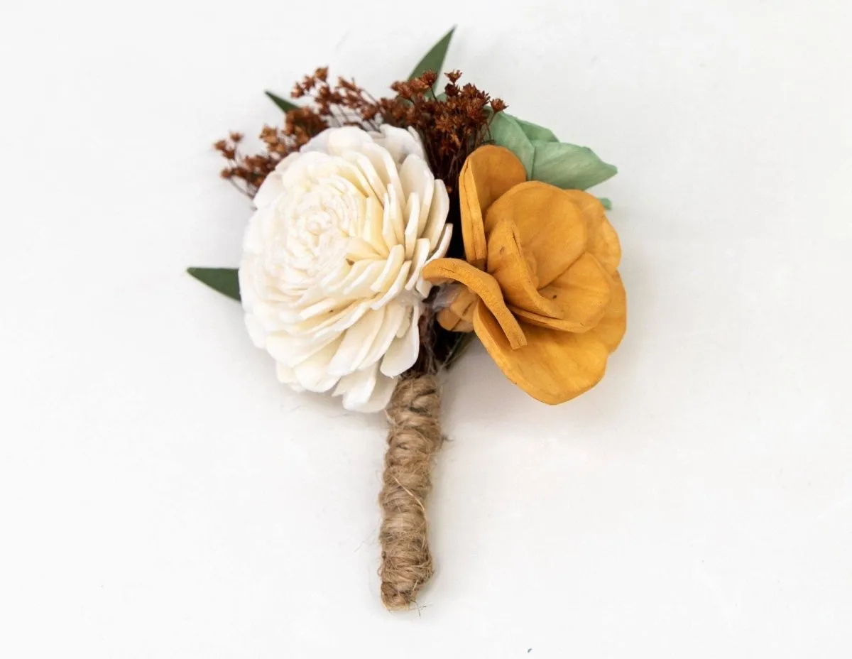 Rustic Chic Boutonniere (Set of 3)*