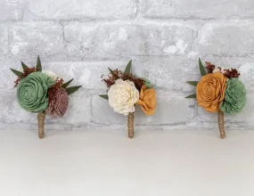 Rustic Chic Boutonniere (Set of 3)*