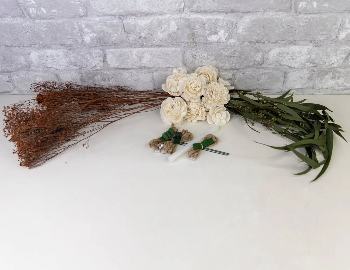 Rustic Chic Boutonniere (Set of 3)*