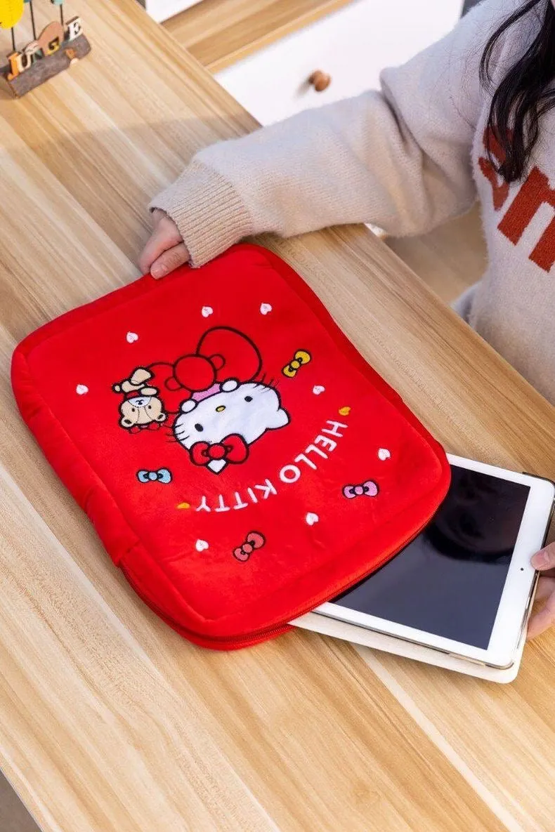 Sanrio iPad Bag & Laptop Bag | Hello Kitty My Melody Kuromi - with embroidery