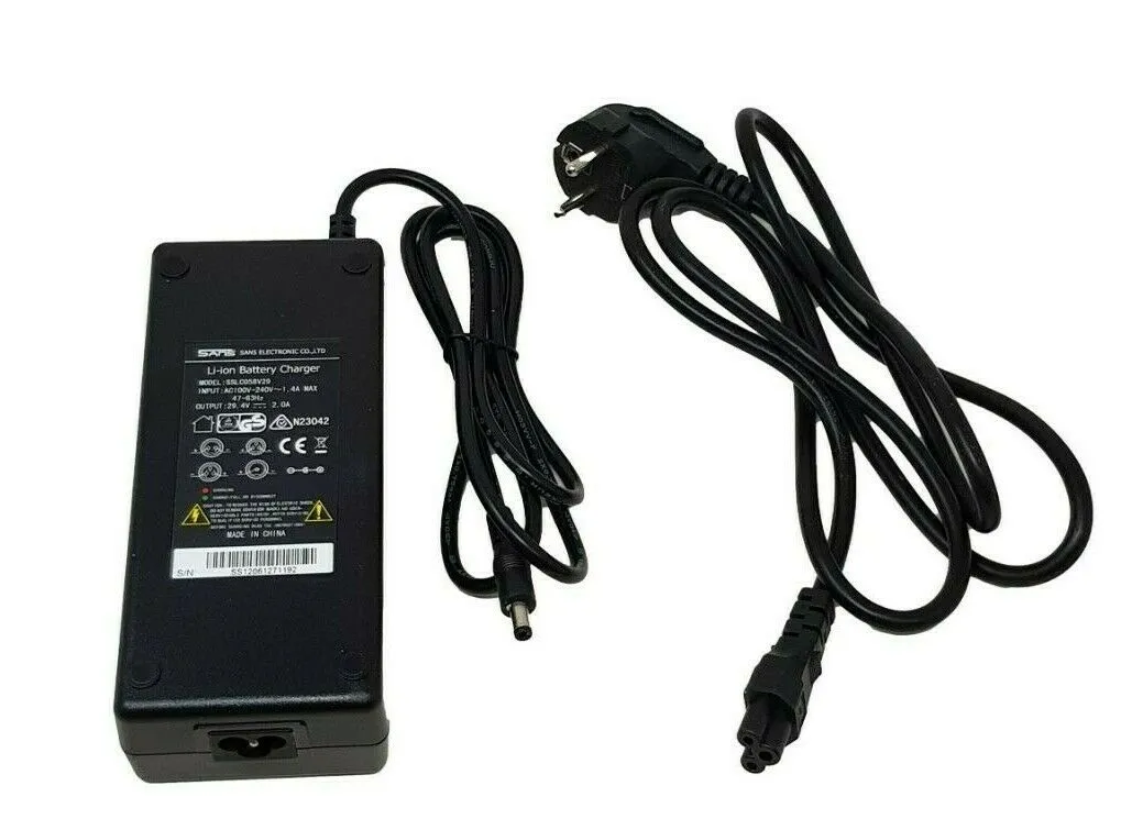 SANS 24V E BIKE LI-ION BATTERY CHARGER TYPE E 2 PIN PLUG MODEL SSLC058V29