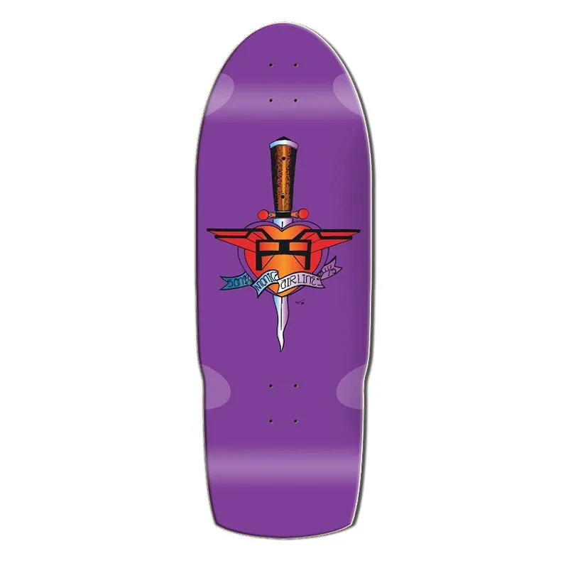 Santa Monica Airlines 10.5" x 31" PURPLE Heart Attach (SMA)Limited Signed & Numbered Skateboard Deck